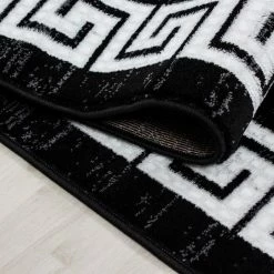 Xrugs Black And White Rug Modern Greek Style Border Mats Small Large Room Floor Hall Carpet 11 Xrugs Black And White Rug Modern Greek Style Border Mats Small Large Room Floor Hall Carpet