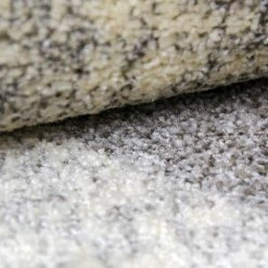 Xrugs Modern Grey Cream Rug Geometric Pattern Woven Low Pile Carpet Mat For Living Room Or Bedroom