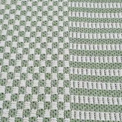 Xrugs Green Cream Cotton Rug Flatweave Carpet Striped Braided Pattern Washable Carpet Living Room Bedroom Mat Small Extra Large Hallway Runner Cotton Rugs