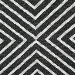 Xrugs Modern Black Rug 100% Cotton Washable Large Small Living Room Carpet White Cream Geometric Pattern Flat Woven Mat