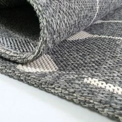 Xrugs Grey Modern Rugs 100% Cotton Washable Abstract Flat Weave Rug Mat Small Large XL Cotton Rugs