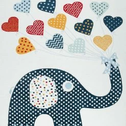 Xrugs Elephant Rug Blue Kids Bedroom Baby Nursery Carpets Childrens Animal Unisex Mat