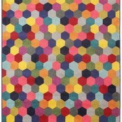 Xrugs Modern Multi Coloured Rug Large Geometric Mottled Pattern Floor Mat Bedroom Area Carpet
