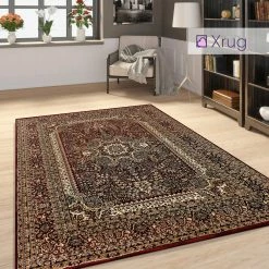 Xrugs Modern Traditional Rugs Red Beige Cream Floral Oriental Pattern Extra Large Small Living Room Bedroom Mat