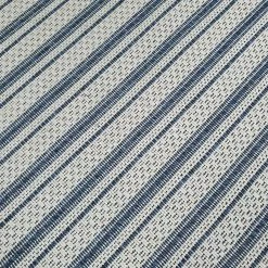 Xrugs Cream Blue Rug 100% Cotton Rugs Navy Striped Pattern Flat Weave Washable Carpet Mat Small Extra Large Runner