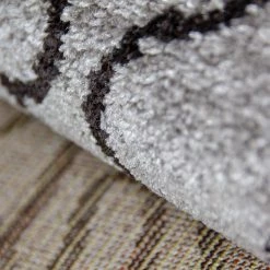 Xrugs Modern Grey Floral Rug Patterned Woven Carpet 120x170 Living Room Bedroom Carpet Floor Mat