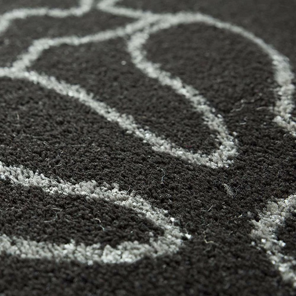 Xrugs Modern Dark Brown And Grey Rug Floral Pattern Woven Short Pile Carpet Mat For Living Room Or Bedroom 2 Xrugs Modern Dark Brown And Grey Rug Floral Pattern Woven Short Pile Carpet Mat For Living Room Or Bedroom