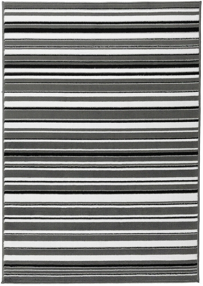 Xrugs Striped Rug Modern Pattern Grey Black Cream Mat Small Large Bedroom Floor Carpet 6 Xrugs Striped Rug Modern Pattern Grey Black Cream Mat Small Large Bedroom Floor Carpet