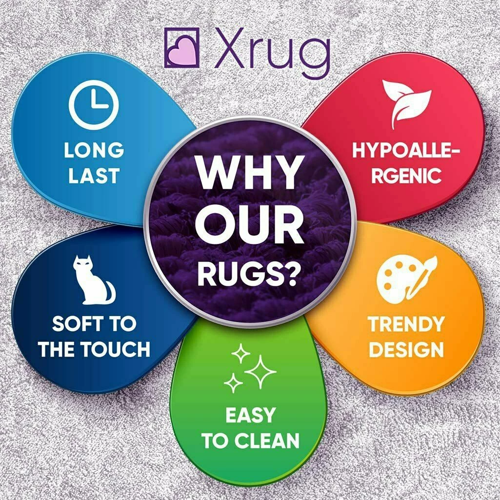 Xrugs Modern Rug Navy Blue White Soft Microfiber Check Mats Large Living Room Carpet 6 Xrugs Modern Rug Navy Blue White Soft Microfiber Check Mats Large Living Room Carpet