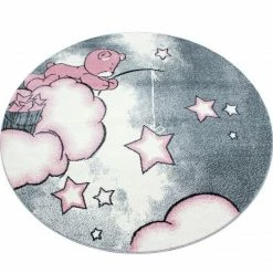 Xrug Childrens Rugs Kids Star Grey Pink Nursery Carpets Baby Room Playroom Round Mat 13 Xrug Childrens Rugs Kids Star Grey Pink Nursery Carpets Baby Room Playroom Round Mat