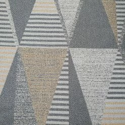 Xrugs Grey Mustard Rug Geometric 100% Cotton Small Extra Large XL Washable Modern Flat Weave Carpet Woven Living Room Mat