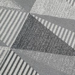 Xrugs Grey Geometric Rug 100% Cotton Small Extra Large XL Washable Modern Flat Weave Carpet Woven Room Mat Cotton Rugs