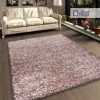 Xrugs Pink Rose Brown Shaggy Rug Fluffy Bedroom Living Room Carpet Modern Floor Mat Extra Large Small New