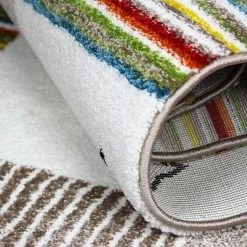 Xrugs Unicorn Rug Kids Children Beige Nursery Carpet Woven Play Room Mat For Baby Girls Boys Bedroom