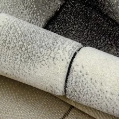 Xrugs XRUG Modern Grey Rug Geometric Pattern Woven Short Pile Carpet Mat For Living Room Or Bedroom