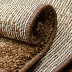 Xrugs Modern Design Brown Rug Geometric Pattern Woven Low Pile Carpet Living Room & Bedroom 8 Xrugs Modern Design Brown Rug Geometric Pattern Woven Low Pile Carpet Living Room & Bedroom