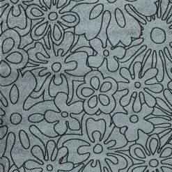 Xrugs Modern Grey Floral Rug Patterned Woven Carpet 120x170 Living Room Bedroom Carpet Floor Mat