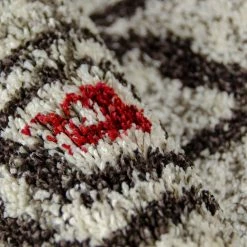 Xrugs Modern Ivory Grey Rug Geometric Pattern Woven Low Pile Carpet Mat For Living Room & Bedroom