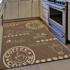 Xrugs Kitchen Rug Coffee Design Brown And Beige Hard Wearing Flat Woven Floor Carpet Mat Indoor Areas