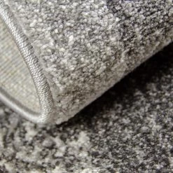 Xrugs XRUG Modern Grey Geometric Rug Border Design Thick Pile Woven Carpet Mat For Living Room & Bedroom