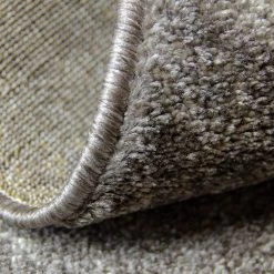 Xrugs XRUG Modern Grey Ivory Rug Checkered Pattern Woven Low Pile Carpet Living Room & Bedroom Floor Mat