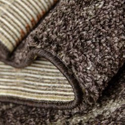 Xrugs Modern Dark Grey Brown Rug Geometric Pattern Short Pile Carpet Living Room & Bedroom Mat