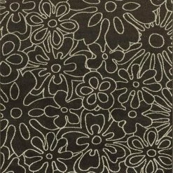 Xrugs Modern Dark Brown And Grey Rug Floral Pattern Woven Short Pile Carpet Mat For Living Room Or Bedroom 5 Xrugs Modern Dark Brown And Grey Rug Floral Pattern Woven Short Pile Carpet Mat For Living Room Or Bedroom