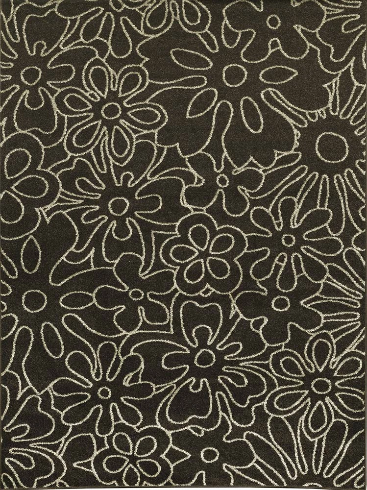 Xrugs Modern Dark Brown And Grey Rug Floral Pattern Woven Short Pile Carpet Mat For Living Room Or Bedroom 3 Xrugs Modern Dark Brown And Grey Rug Floral Pattern Woven Short Pile Carpet Mat For Living Room Or Bedroom