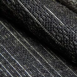 Xrugs Kitchen Rug Black Grey Silver Border Pattern Hard Wearing Flat Weave Carpet Indoor Floor Mat