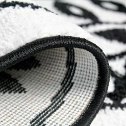 Xrugs Rug White Black For Living Room Bedroom Lounge Modern Pattern Low Pile Carpet Mat