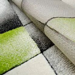 Xrugs XRUG Modern Grey Green Rug Geometric Pattern Woven Low Pile Carpet Mat For Living Room Or Bedroom