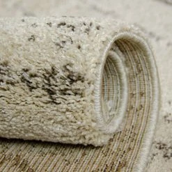 Xrugs Cream Rug 120x170 Thick Pile Geometric Modern Rugs Bedroom Living Room Carpets