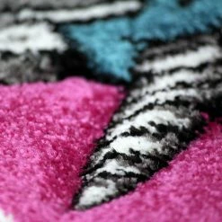 Xrugs Kids Pink Rug Unicorn Girls Nursery Carpet Childrens Mat Woven Play Room Mat For Baby Girls Bedroom