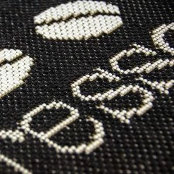 Xrugs Kitchen Rug Coffee Design Black And White Hard Wearing Flat Woven Floor Carpet Area Mat