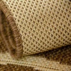 Xrugs Kitchen Rug Coffee Design Brown And Beige Hard Wearing Flat Woven Floor Carpet Mat Indoor Areas