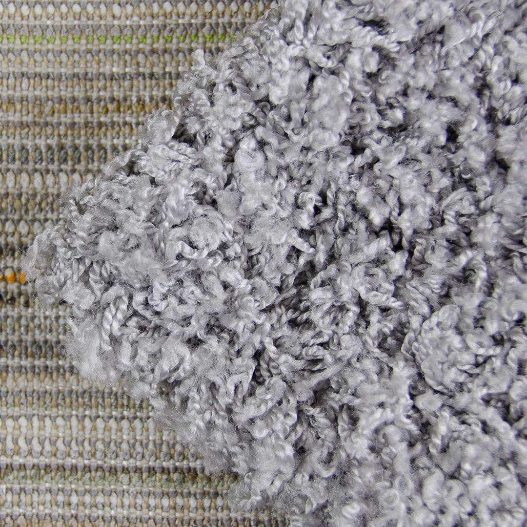 Xrugs Modern Fluffy Rug Silver Grey Shaggy Long Pile Woven Carpet Mat For Living Room Or Bedroom 3 Xrugs Modern Fluffy Rug Silver Grey Shaggy Long Pile Woven Carpet Mat For Living Room Or Bedroom