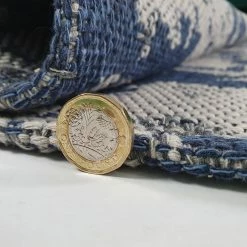 Xrugs Cotton Rugs Navy Blue And Grey Rug Distressed Modern Pattern Large Small Runner Washable Cotton Rug Large Small