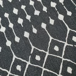 Xrugs Cotton Rugs Modern Black Rug 100% Cotton Washable Large Small Living Room Carpet Diamond White Cream Pattern Flat Woven Mat