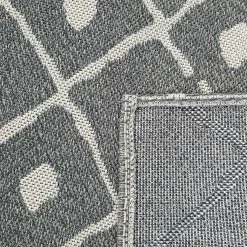 Xrugs Grey Modern Rugs 100% Cotton Washable Abstract Flat Weave Rug Mat Small Large XL Cotton Rugs