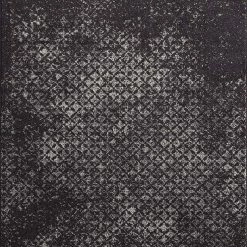 Xrugs Modern Dark Brown Grey Rug Checkered Pattern Short Pile Floor Carpet Living Room & Bedroom Mat