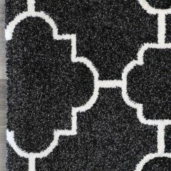 Xrugs Modern Black And White Rug For Living Room Bedroom Thick Soft Oriental Pattern Carpet