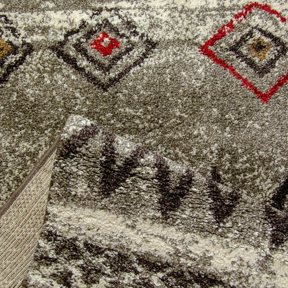 Xrugs XRUG Modern Grey Silver Rug Geometric Pattern Bedroom Living Room Carpet Woven Short Pile Mat 2 Xrugs XRUG Modern Grey Silver Rug Geometric Pattern Bedroom Living Room Carpet Woven Short Pile Mat