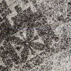 Xrugs Modern Dark Brown Grey Rug Shabby Chic Pattern Woven Low Pile Floor Carpet For Bedroom & Living Room