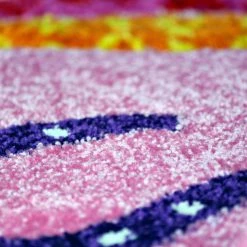 Xrugs Kids Rug Pink Girls Bedroom Carpet Animals Hearts Horses Thick Soft Nursery Mat