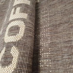 Xrugs Brown Kitchen Rug Flat Weave Modern Coffee Design Jute Look Runner Small Large New Mat