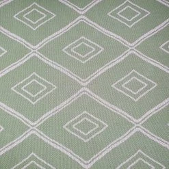 Xrugs Green Cotton Rug Large Small Dimond Patterned Rug Runner Pastel Light Green Carpet Living Room Bedroom Mat Flatweave Washable Rug Cotton Rugs