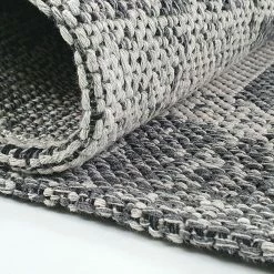 Xrugs Grey Geometric Rug 100% Cotton Small Extra Large XL Washable Modern Flat Weave Carpet Woven Room Mat Cotton Rugs