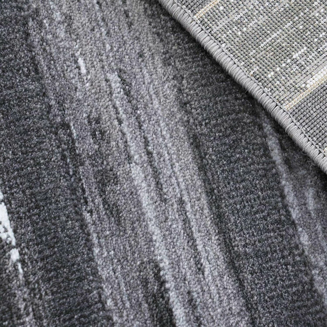 Xrugs XRUG Modern Grey Black Striped Rug Woven Short Pile Carpet Mat For Living Room Or Bedroom 4 Xrugs XRUG Modern Grey Black Striped Rug Woven Short Pile Carpet Mat For Living Room Or Bedroom