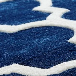 Xrug Navy Blue Rug Hand Tufted Moroccan Trellis Wool & Viscose Thick And Heavy Natural Carpet For Living Room Bedroom Modern 7 Xrug Navy Blue Rug Hand Tufted Moroccan Trellis Wool & Viscose Thick And Heavy Natural Carpet For Living Room Bedroom Modern