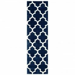 Xrug Navy Blue Rug Hand Tufted Moroccan Trellis Wool & Viscose Thick And Heavy Natural Carpet For Living Room Bedroom Modern 8 Xrug Navy Blue Rug Hand Tufted Moroccan Trellis Wool & Viscose Thick And Heavy Natural Carpet For Living Room Bedroom Modern